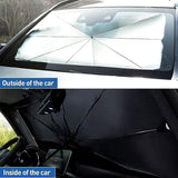Car Windshield Sun Shade Umbrella – Foldable UV & Heat Protector (Black)