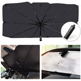 Car Windshield Sun Shade Umbrella – Foldable UV & Heat Protector (Black)