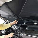 Car Windshield Sun Shade Umbrella – Foldable UV & Heat Protector (Black)